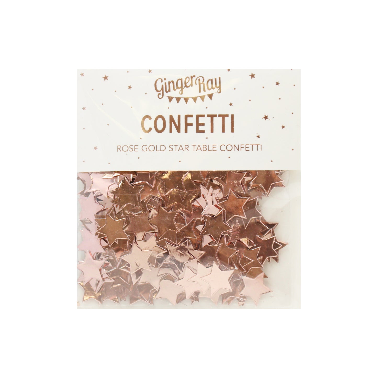 Rose Gold Foiled Star Confetti