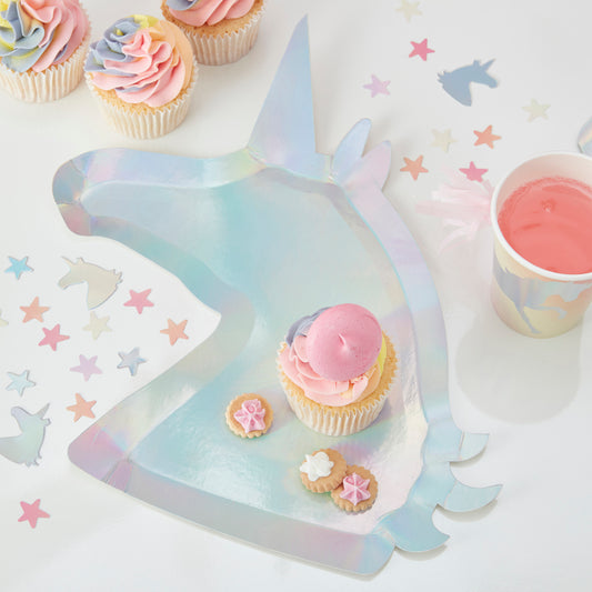 Iridescent Unicorn Plates