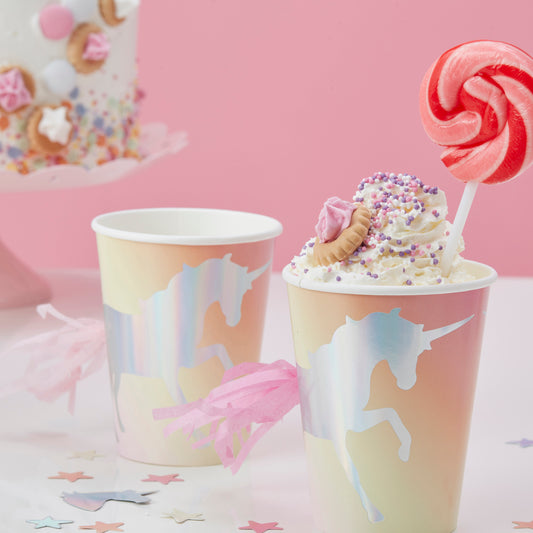 Iridescent Tassel Unicorn Cups