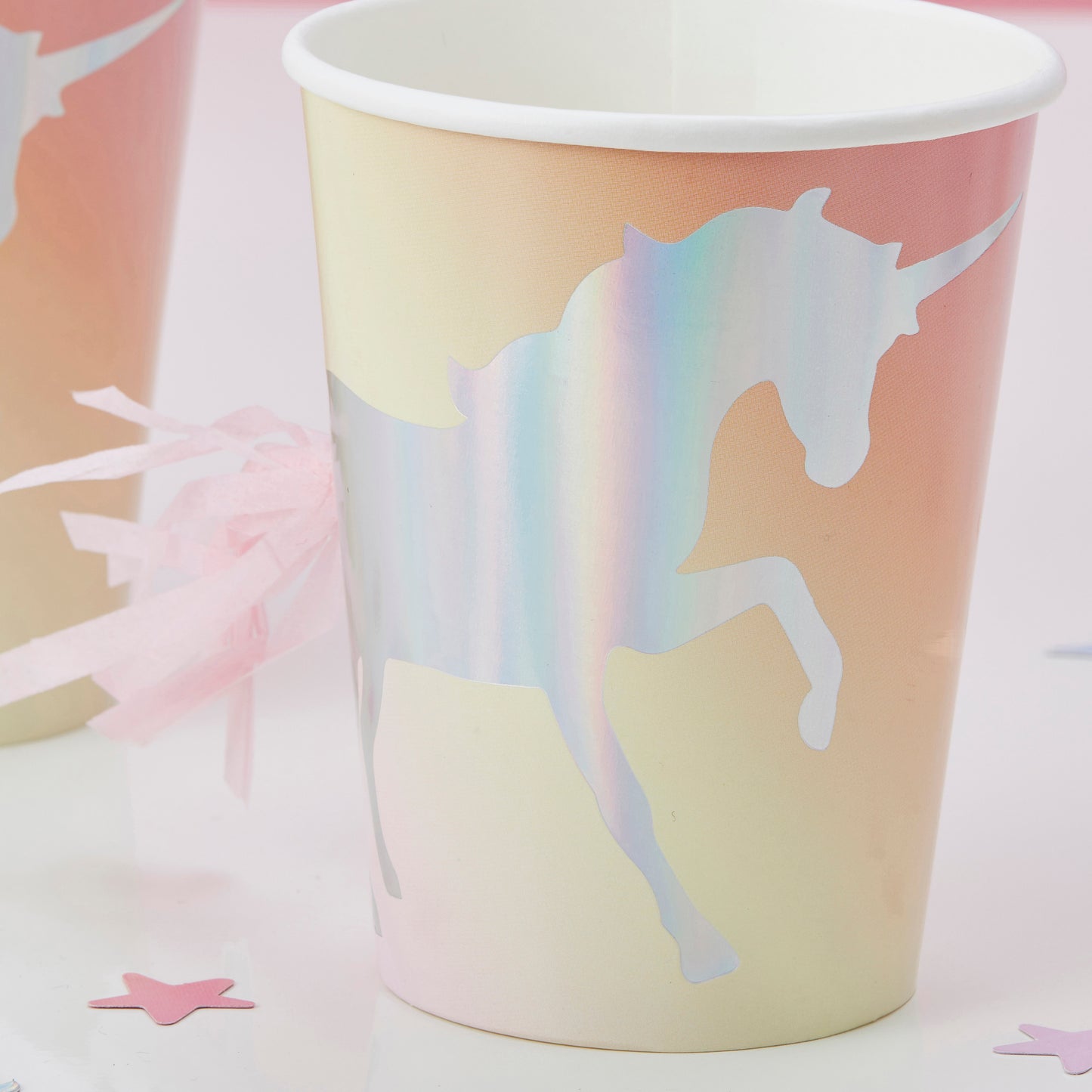 Iridescent Tassel Unicorn Cups