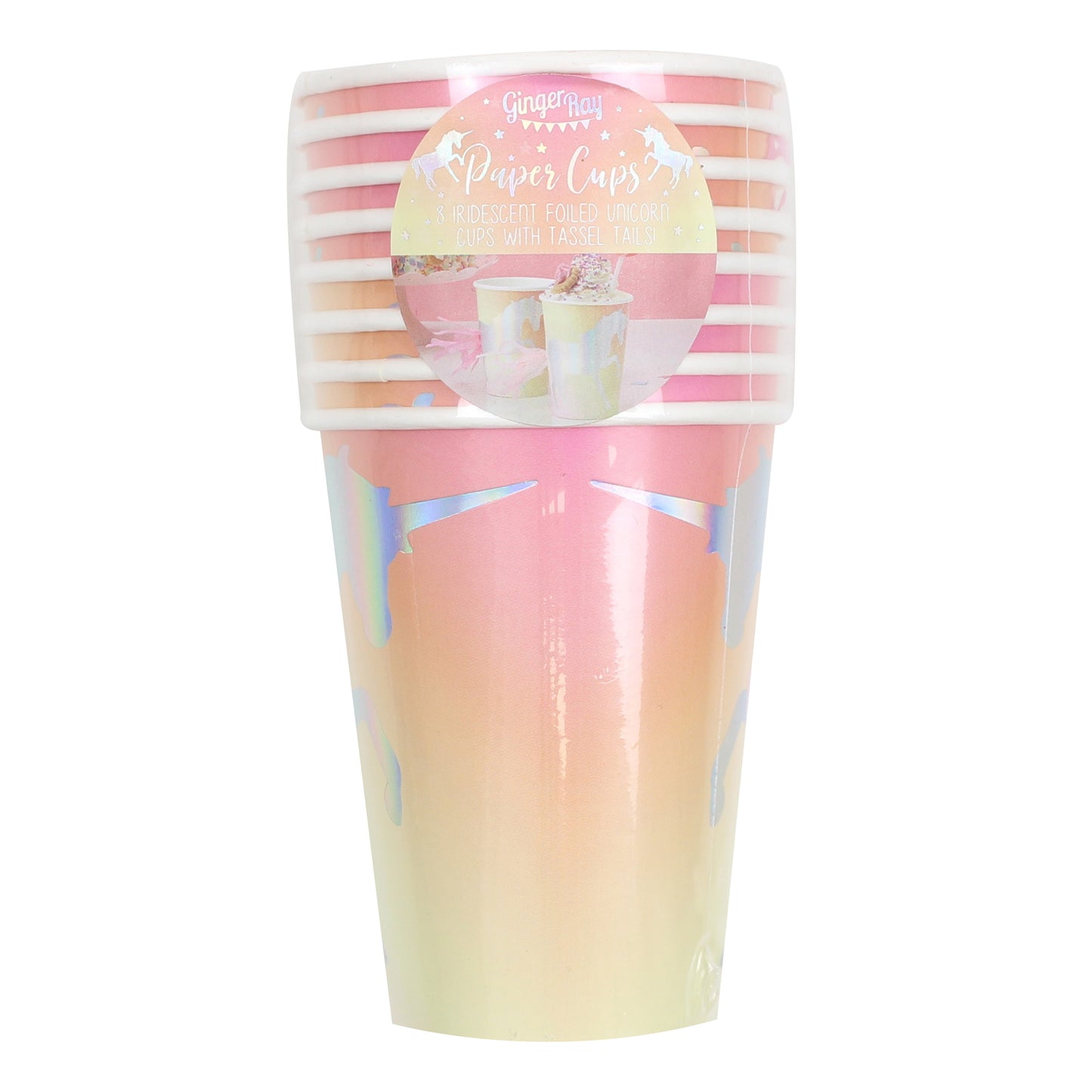 Iridescent Tassel Unicorn Cups