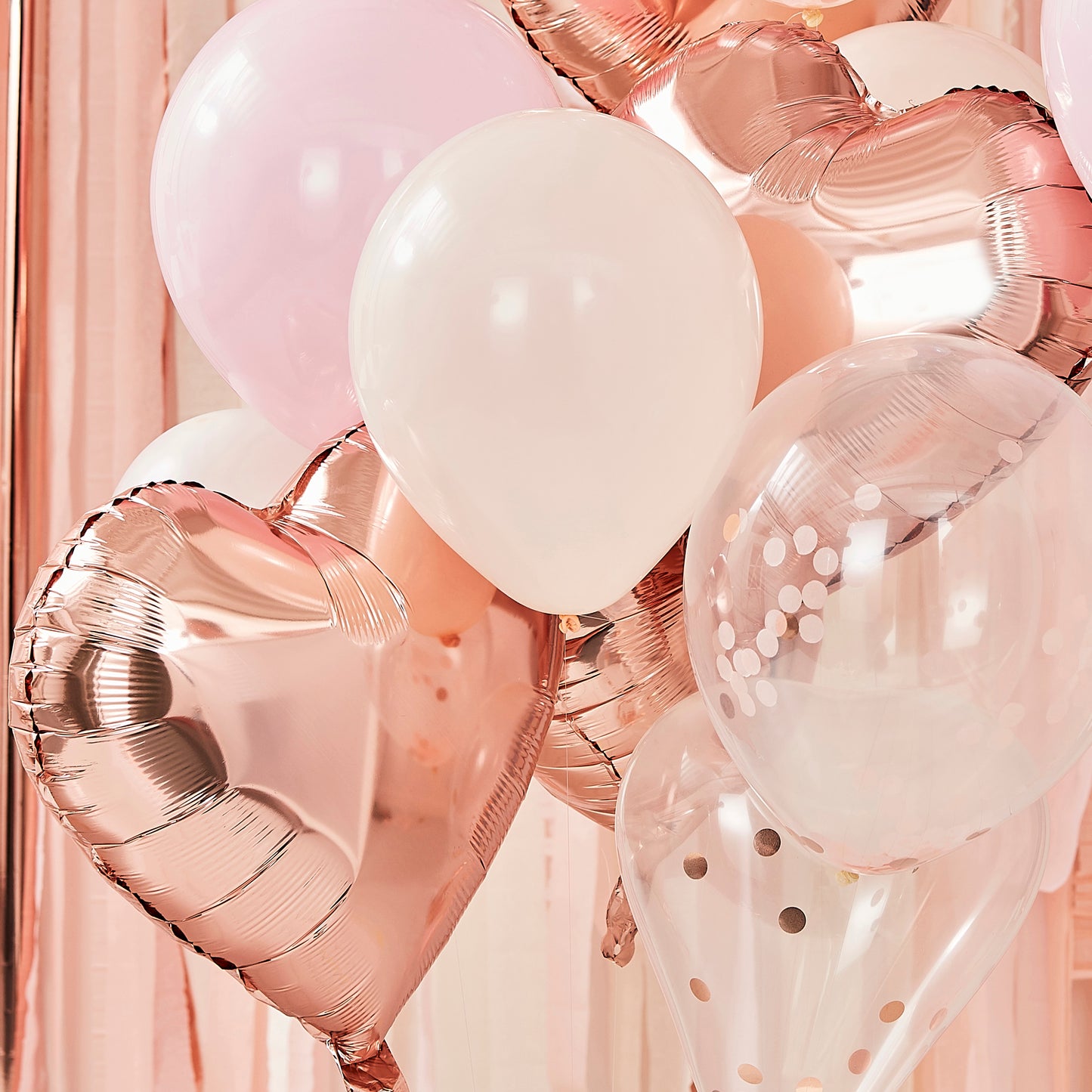 Blush And Rose Gold Balloons Bundle