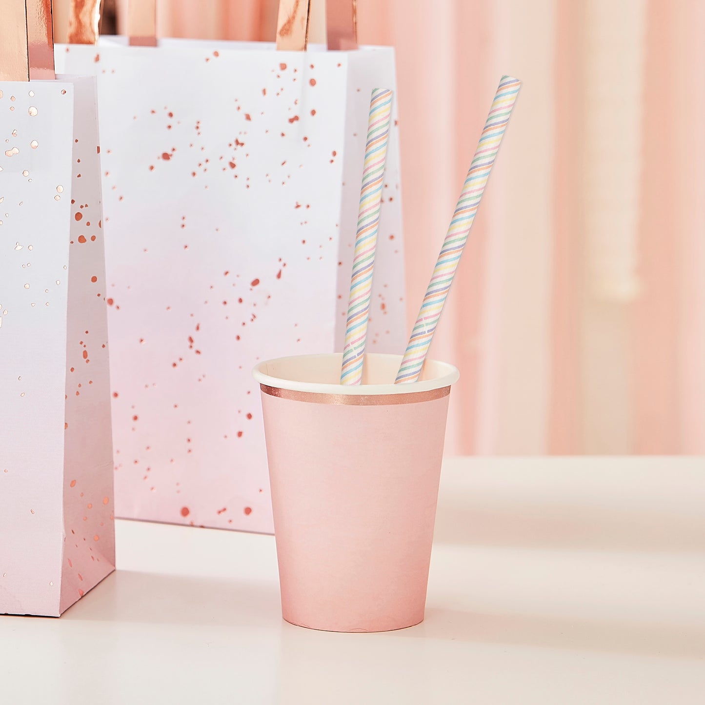 Pastel Stripe Paper Straws