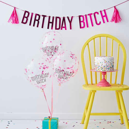 Birthday Bitch Party Balloons & Bunting Kit