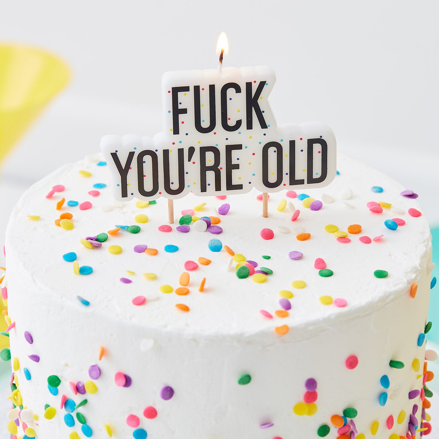 Fuck You're Old Birthday Cake Candle - Naughty Party