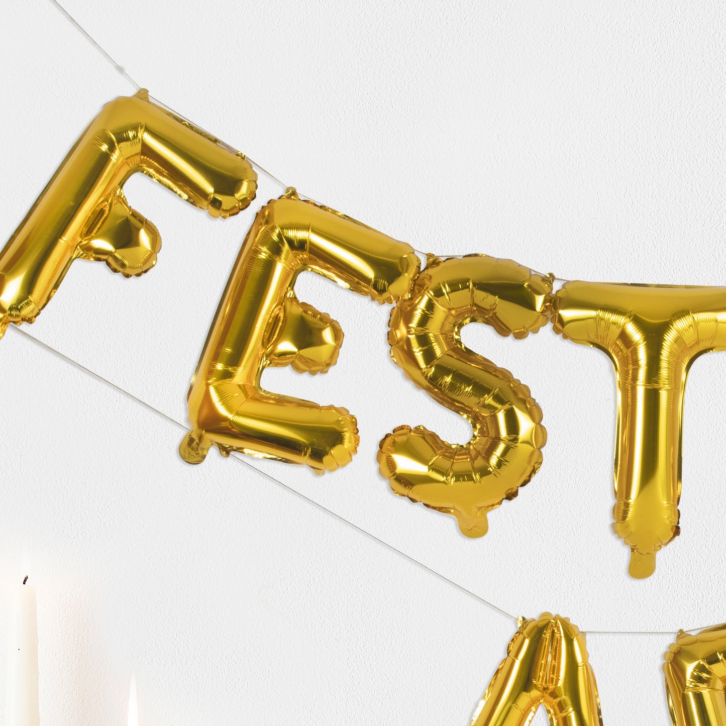 Gold Foiled 'Festive AF' Balloon Bunting