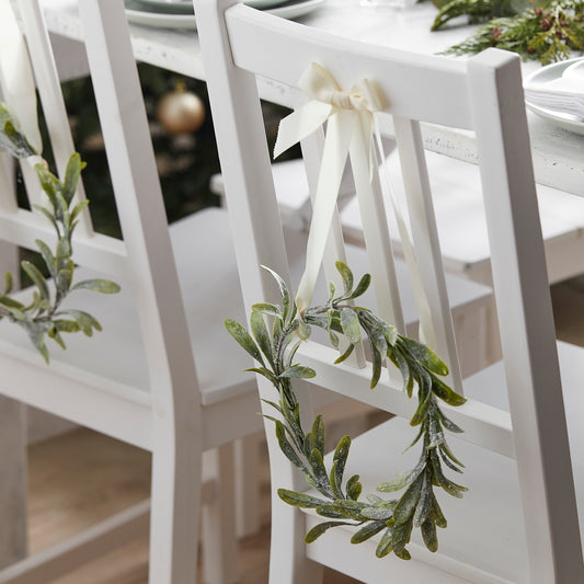 Mistletoe Wreath Chair Decorations