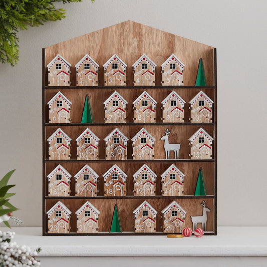 Fill Your Own Wooden House Advent Calendar