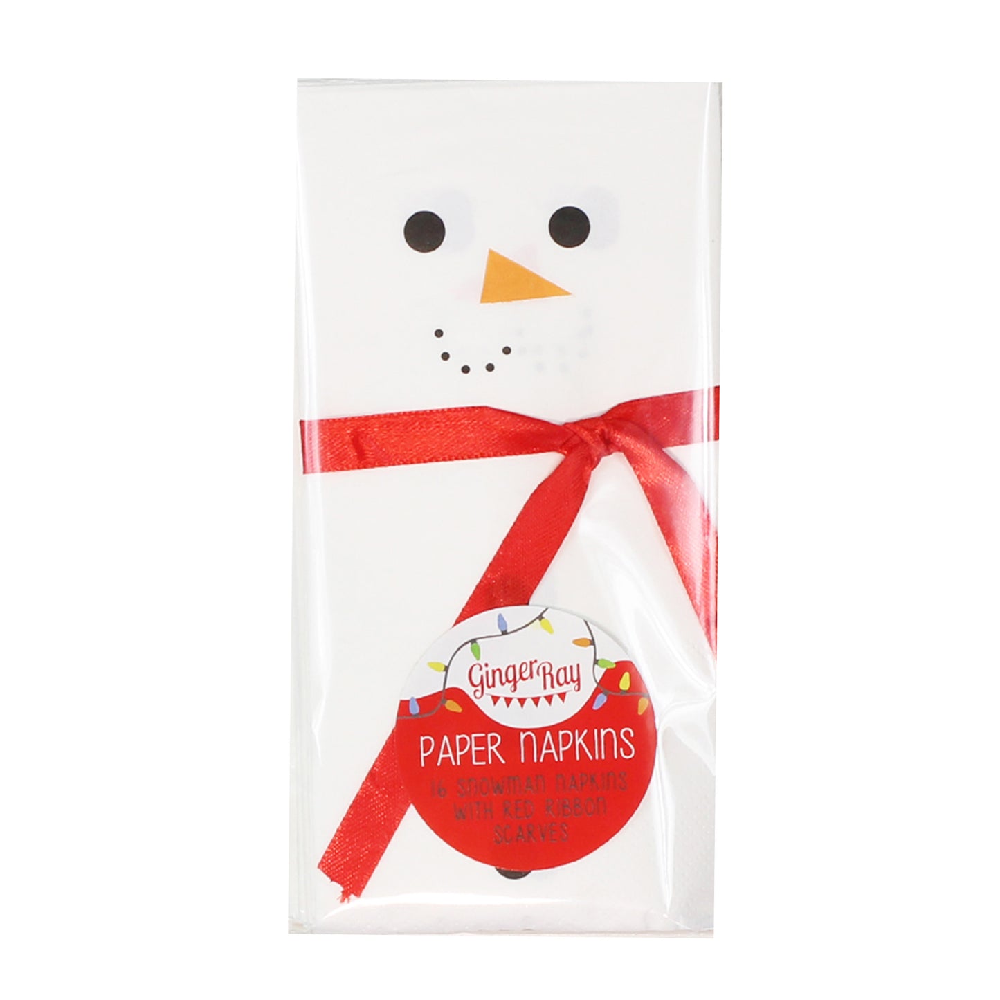 Snowman Scarf Paper Christmas Napkins
