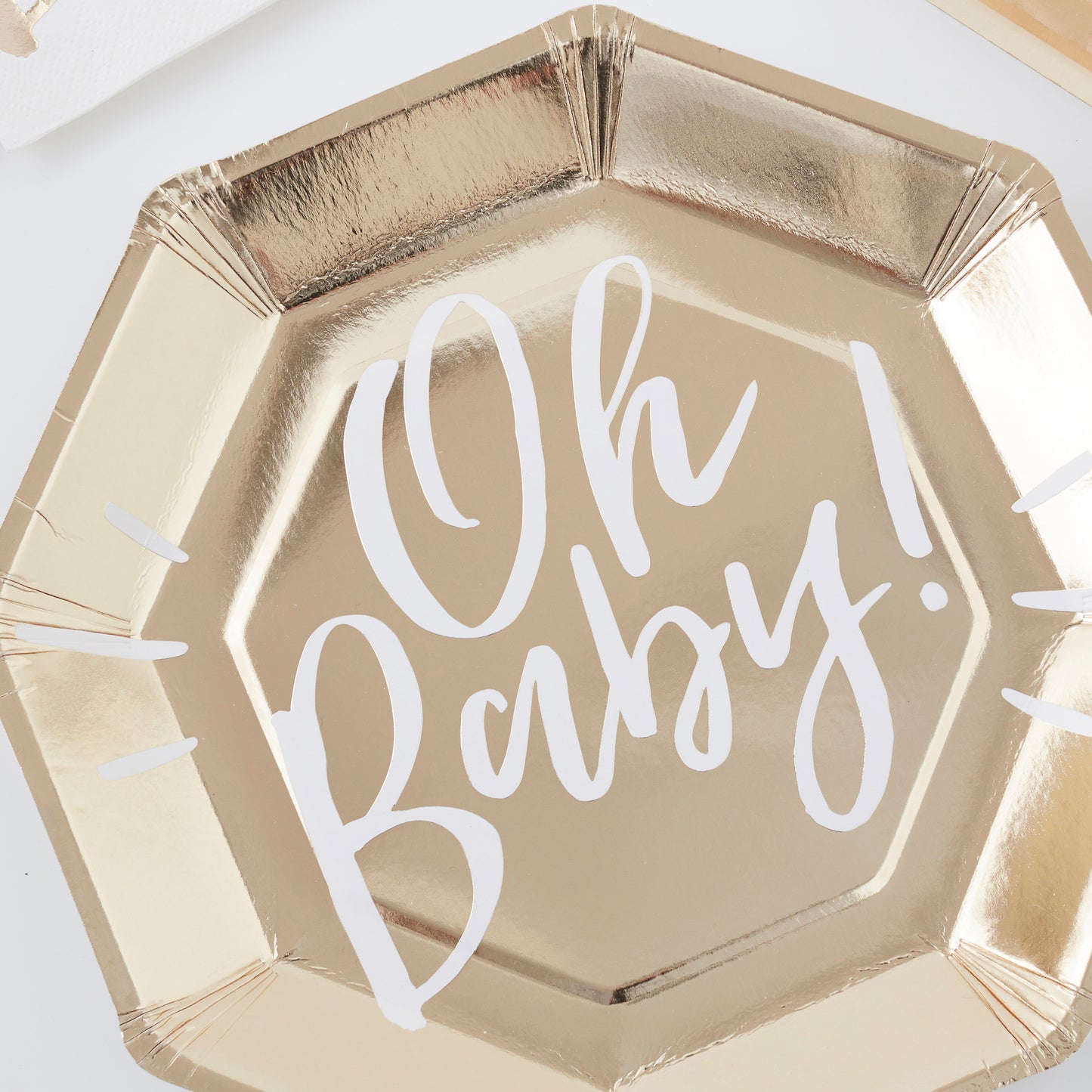 Oh Baby! Gold Foiled Paper Plates