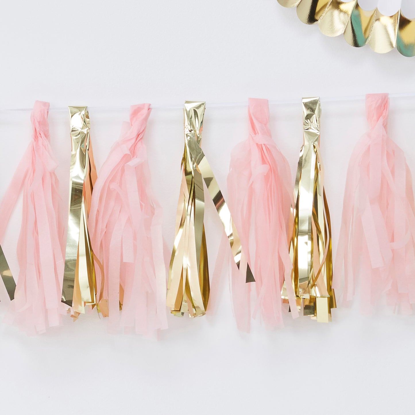 Pink and Gold Tassel Garland