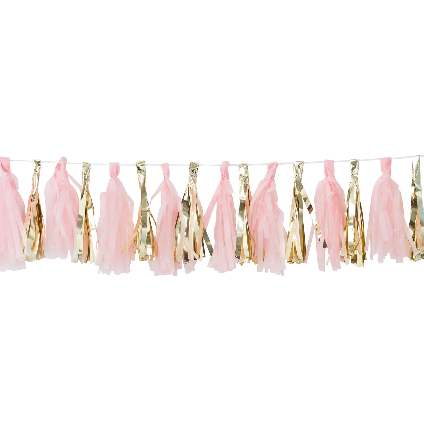 Pink and Gold Tassel Garland