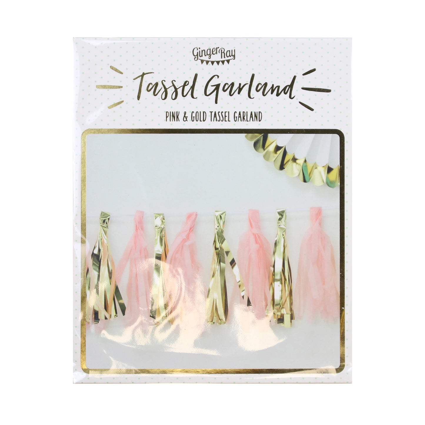 Pink and Gold Tassel Garland