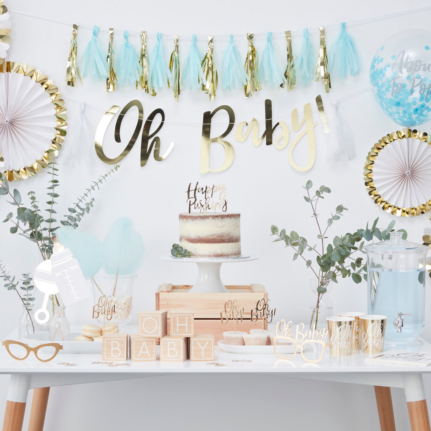 Blue and Gold Tassel Garland