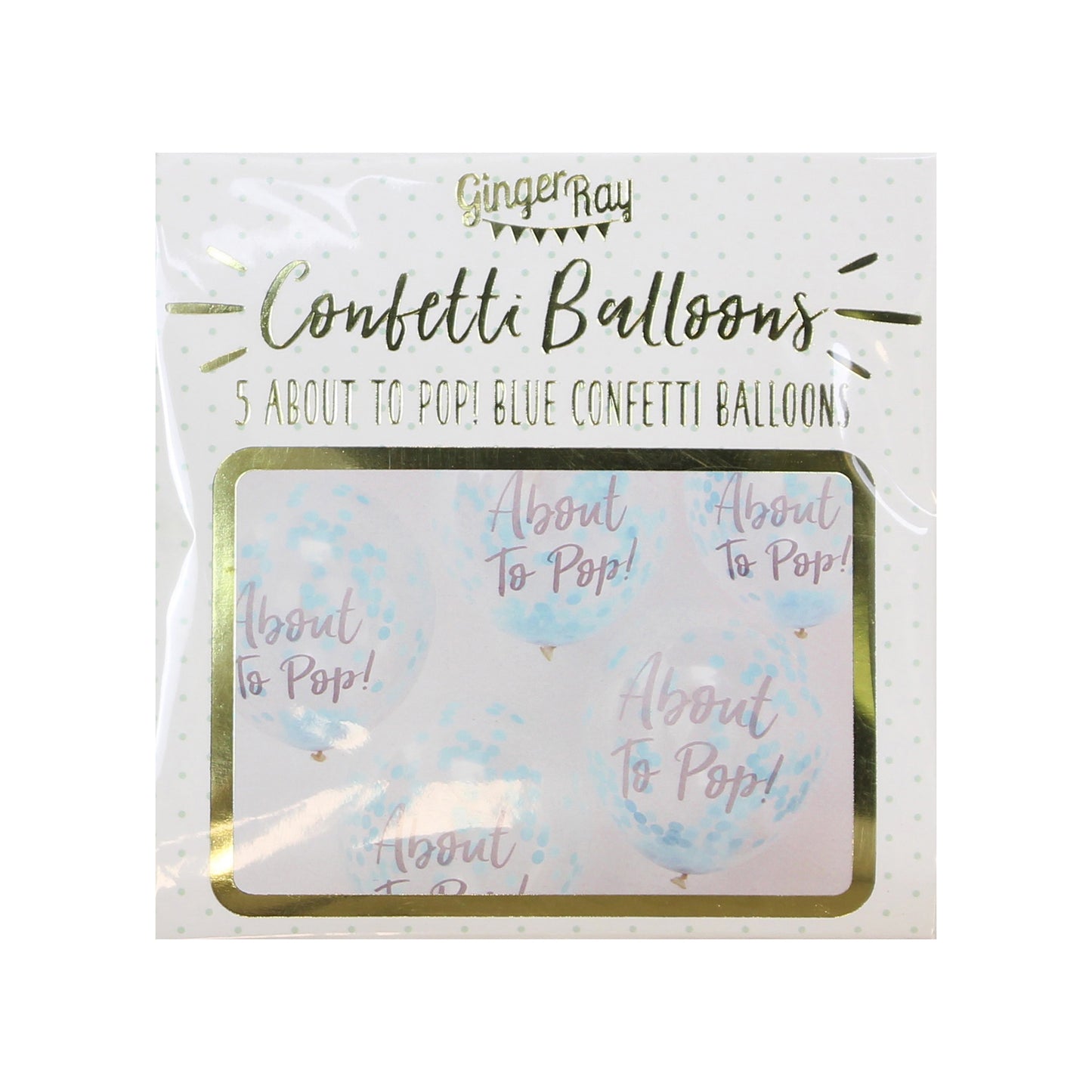 About To Pop! Blue Baby Shower Confetti Balloons