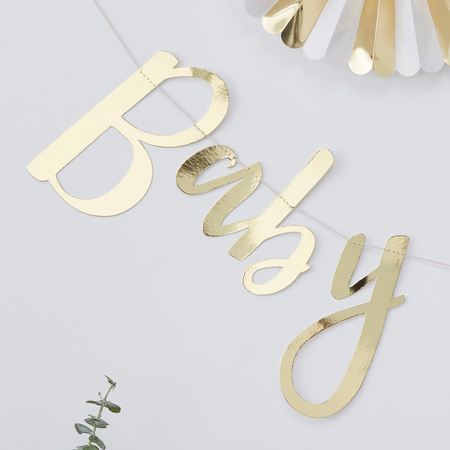 Gold Baby Shower Bunting