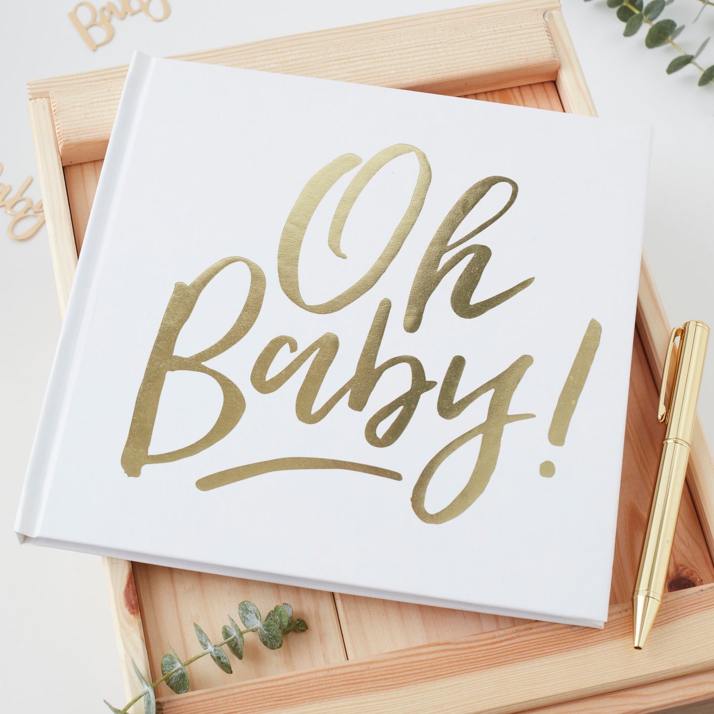 Gold Oh Baby! Shower Guest Book