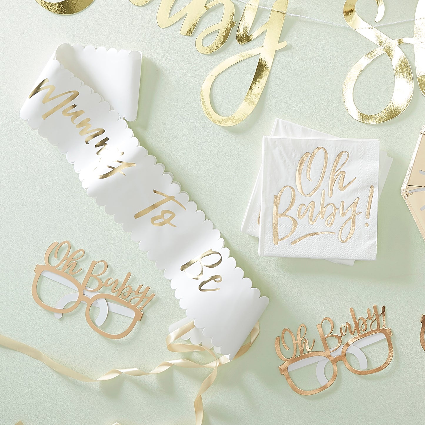 Gold Baby Shower Party In A Box