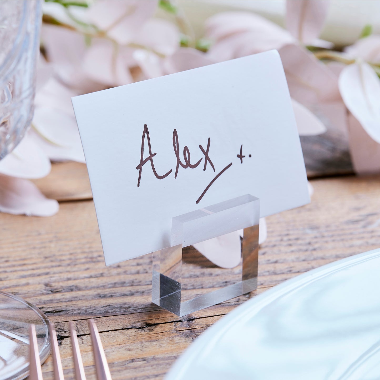 Clear Acrylic Place Card Holders