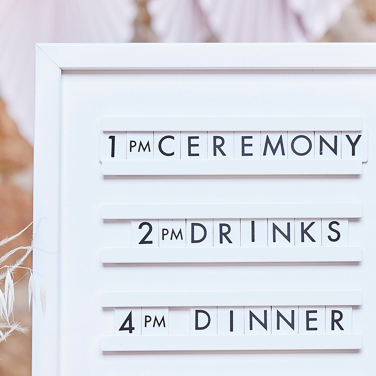 White Wooden Letter Board