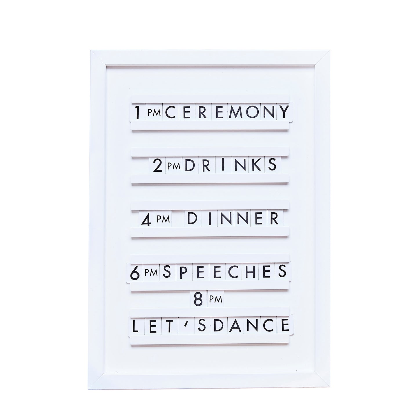 White Wooden Letter Board