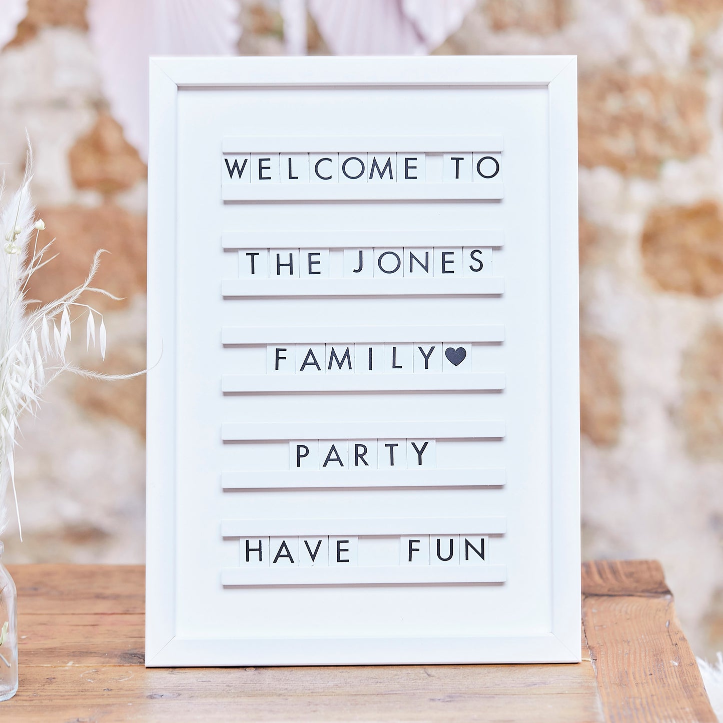 White Wooden Letter Board