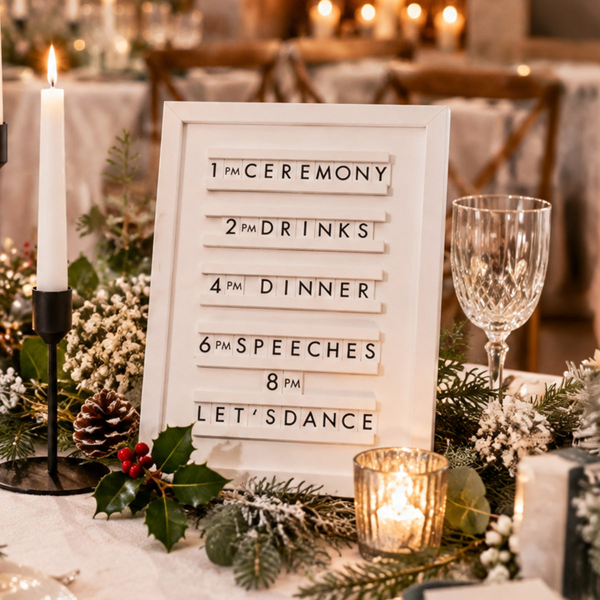 White Wooden Letter Board