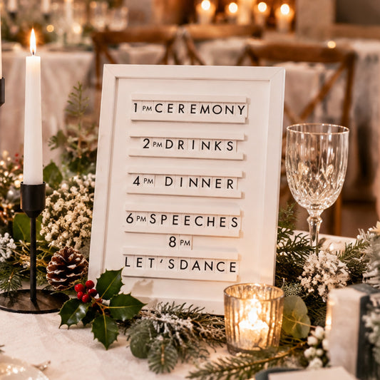 White Wooden Letter Board