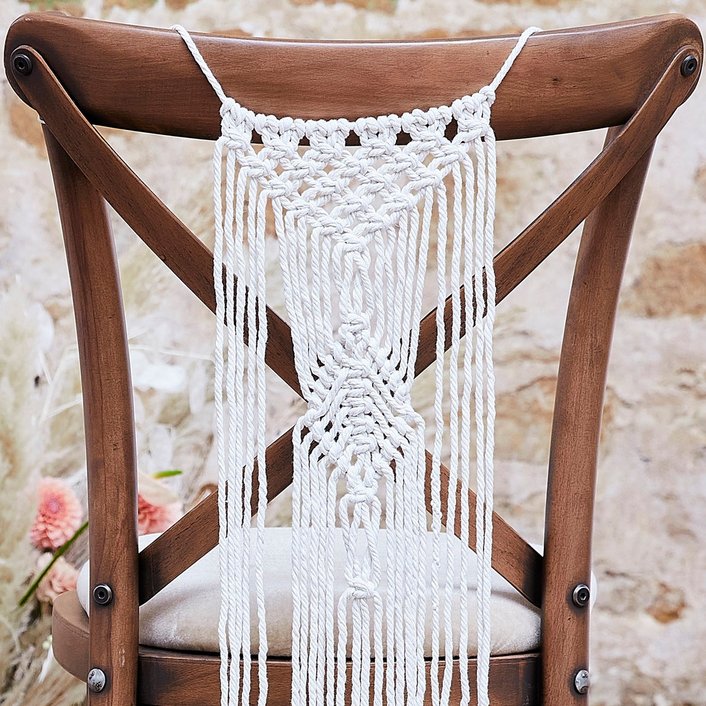 Macrame Wedding Chair Decorations
