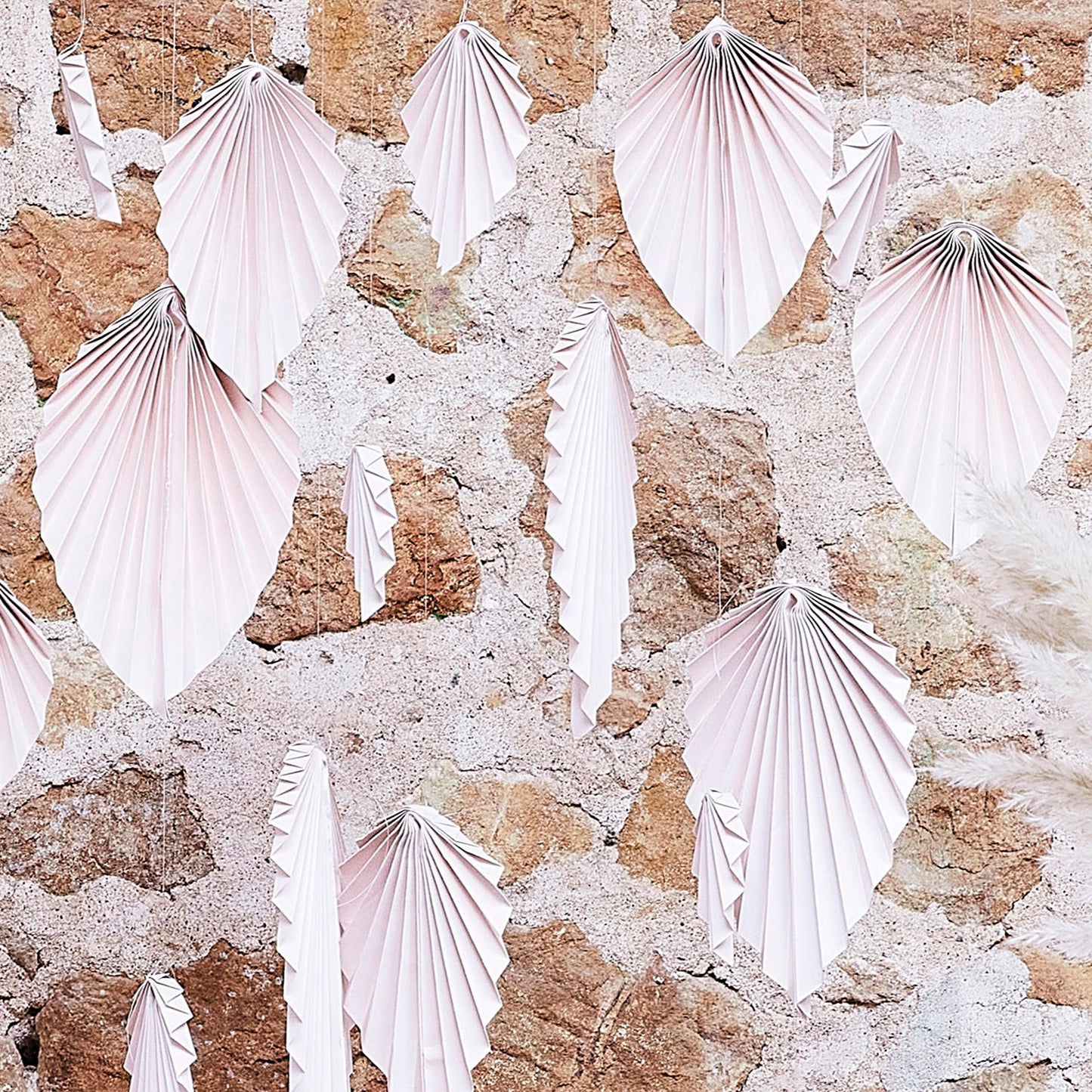 Pink Palm Spear Wedding Backdrop