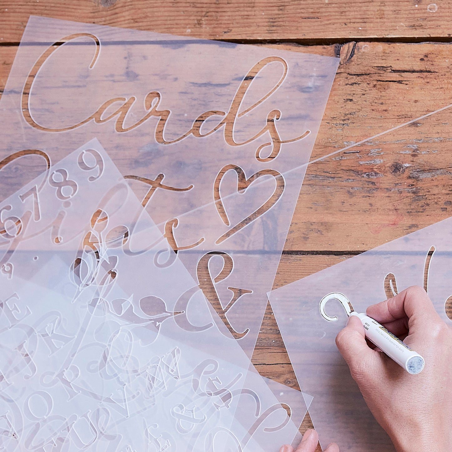 Wedding Number and Letter Stencils