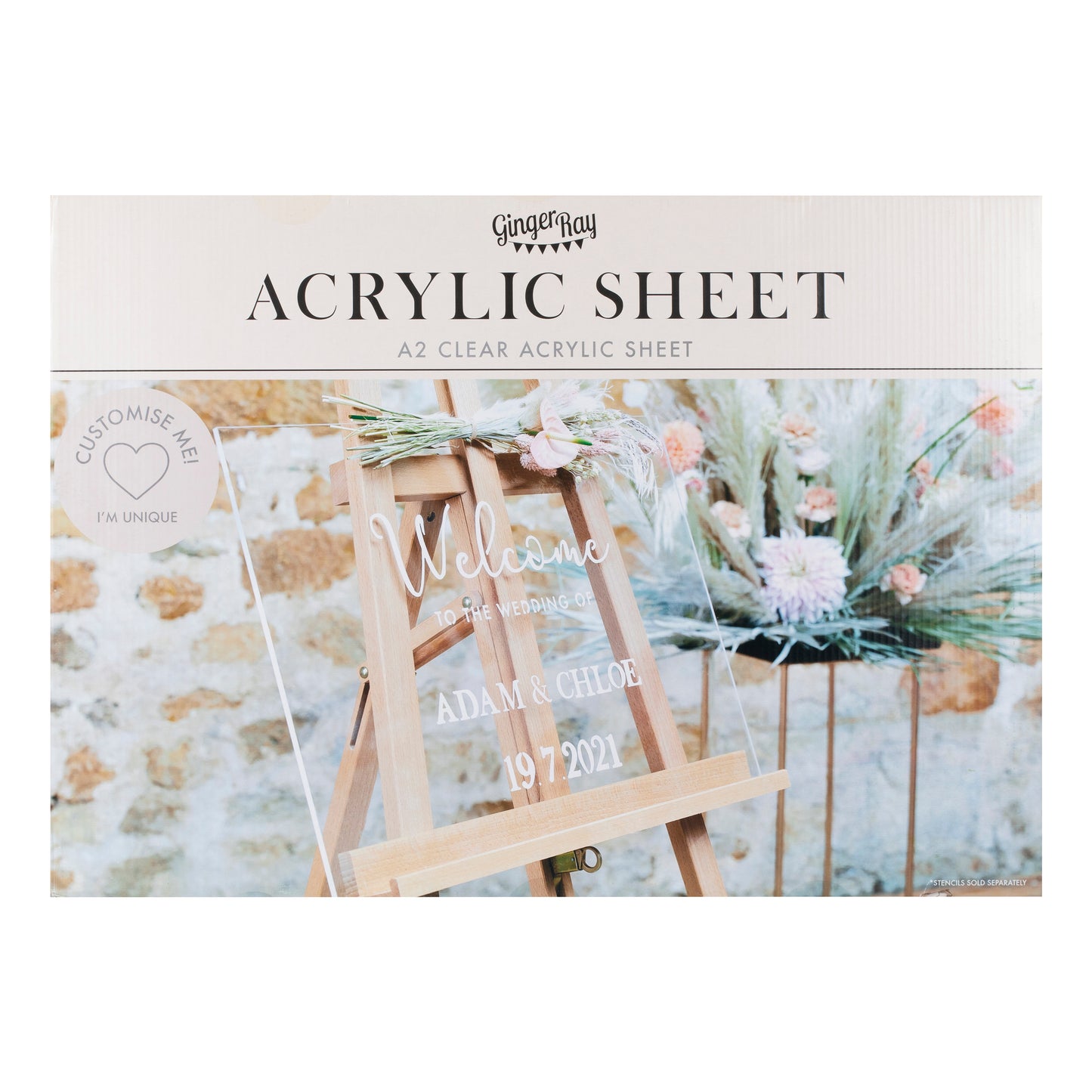 Personalisable Clear Acrylic Sheet