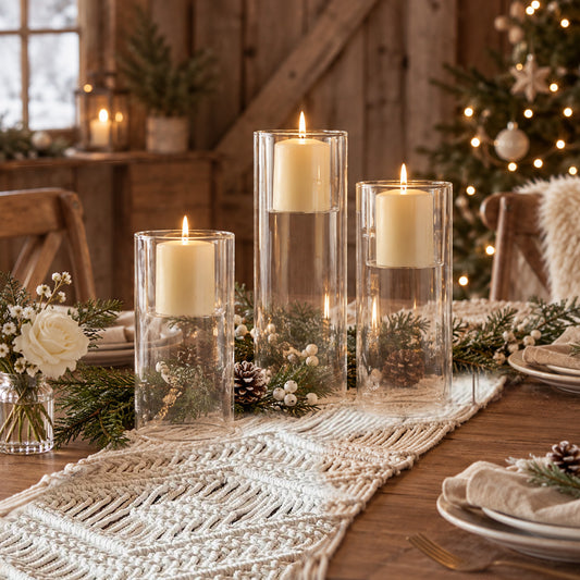 White Macrame Table Runner