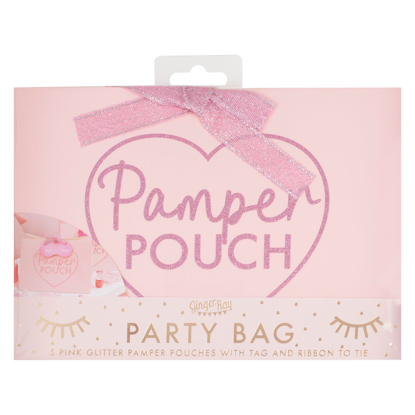 Pink Glitter Pamper Pouch Pamper Party Bag