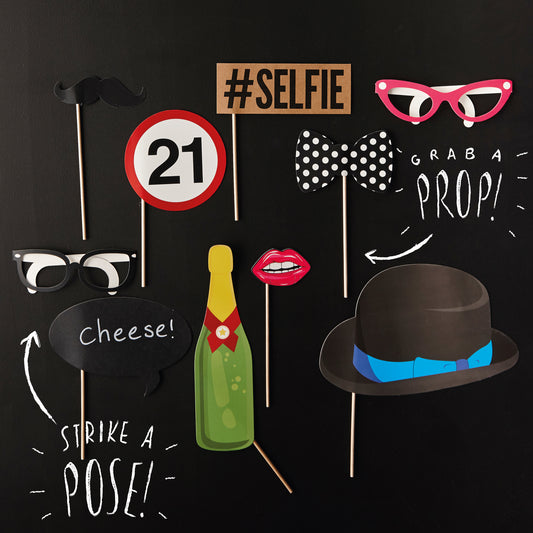 Photo Booth Props - 21st Birthday - Photo Booth Range