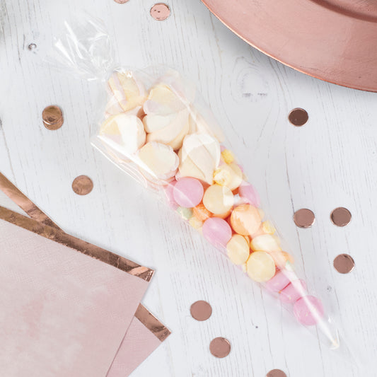 Clear Sweet Cone Bags