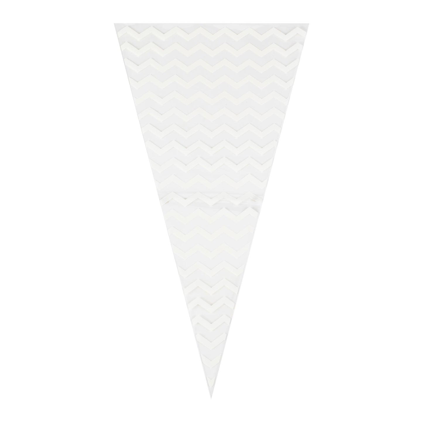 White Chevron Sweet Cone Bags