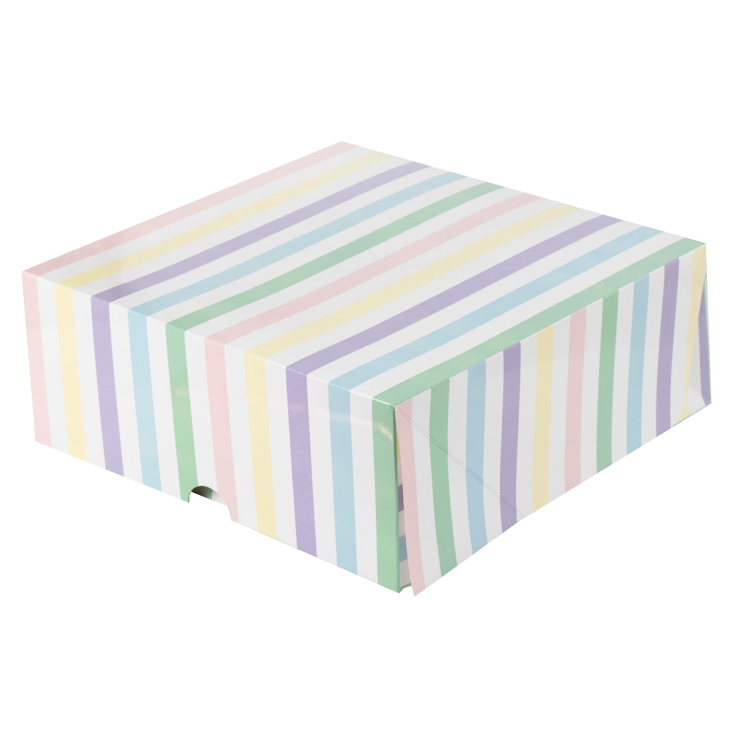 Pastel Striped Cake Boxes