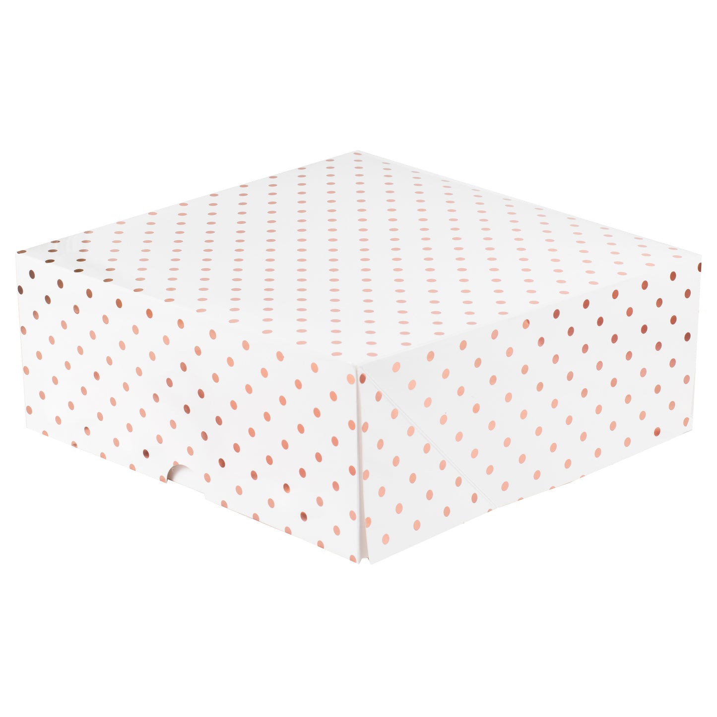 Rose Gold Spotty Cake Boxes