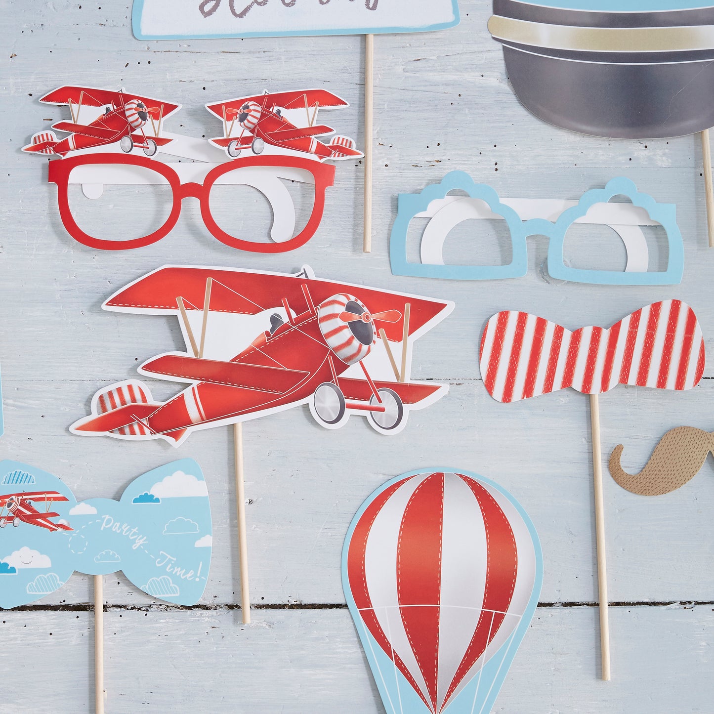 Plane Themed Photo Booth Props - Flying High