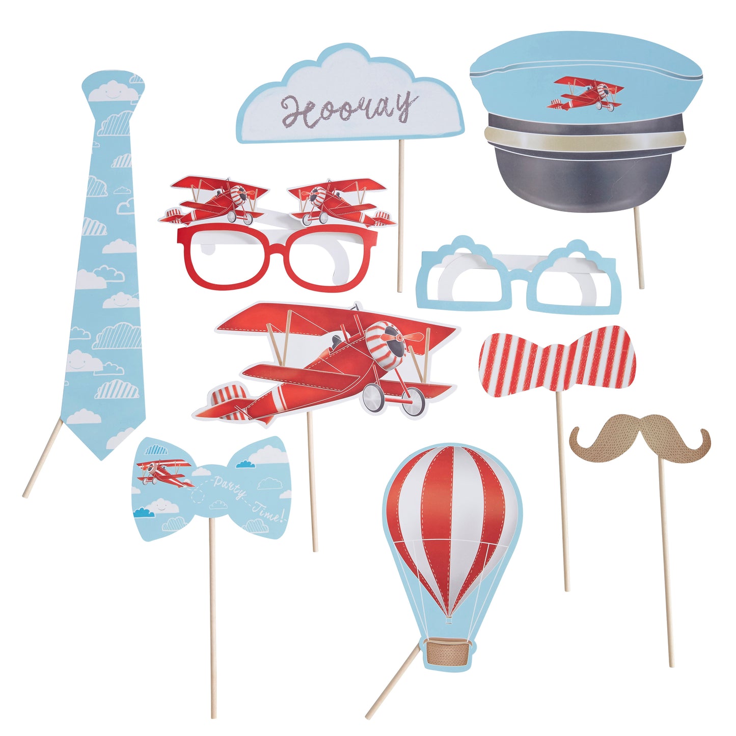 Plane Themed Photo Booth Props - Flying High