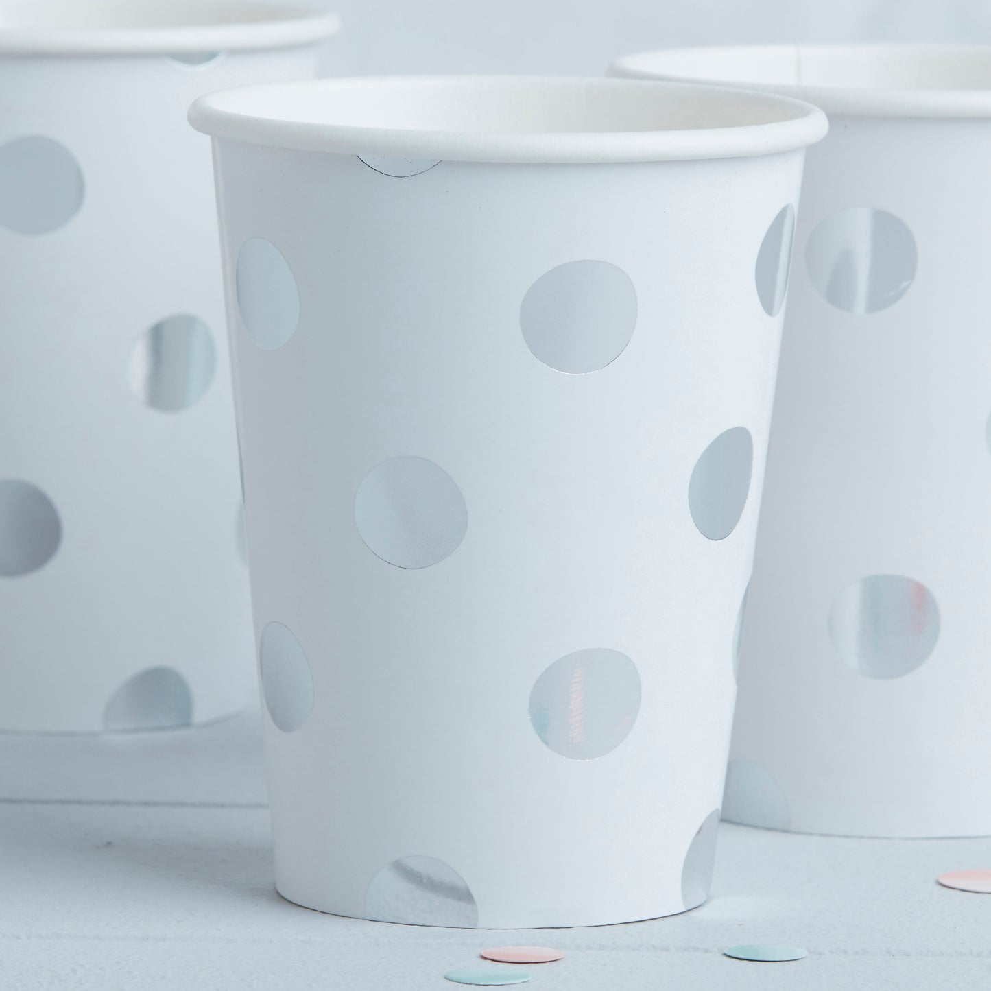 Silver Foiled Polka Dot Paper Cups - Pick & Mix