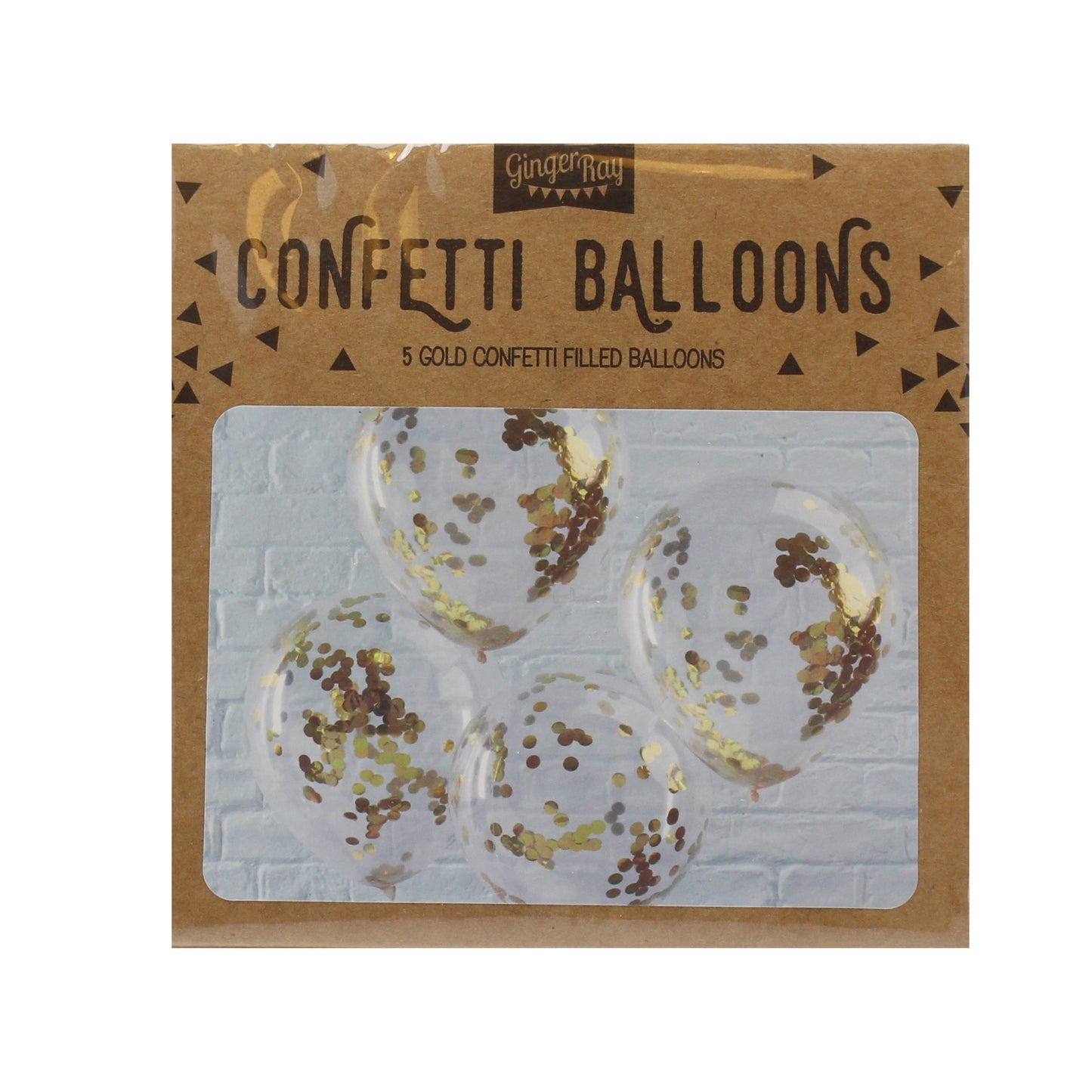 Gold Confetti Balloons