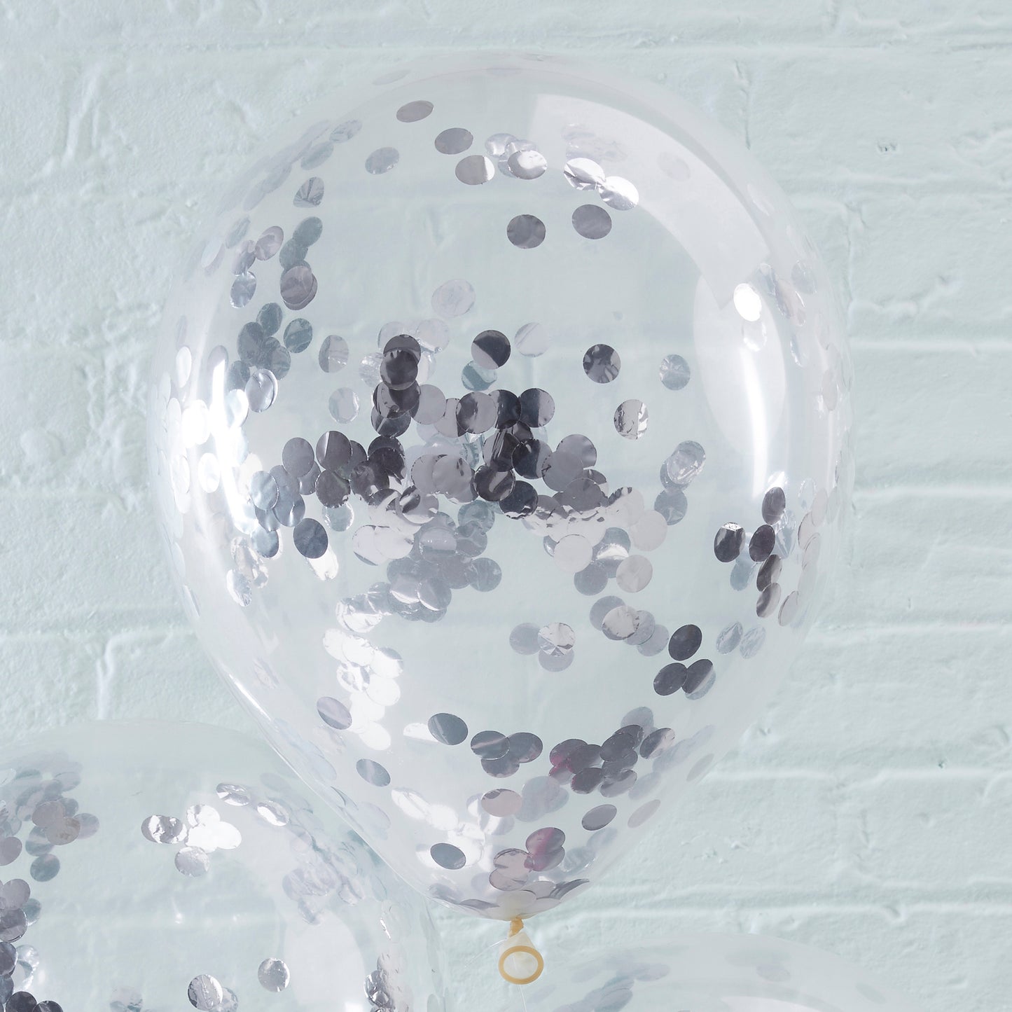 Silver Confetti Balloons