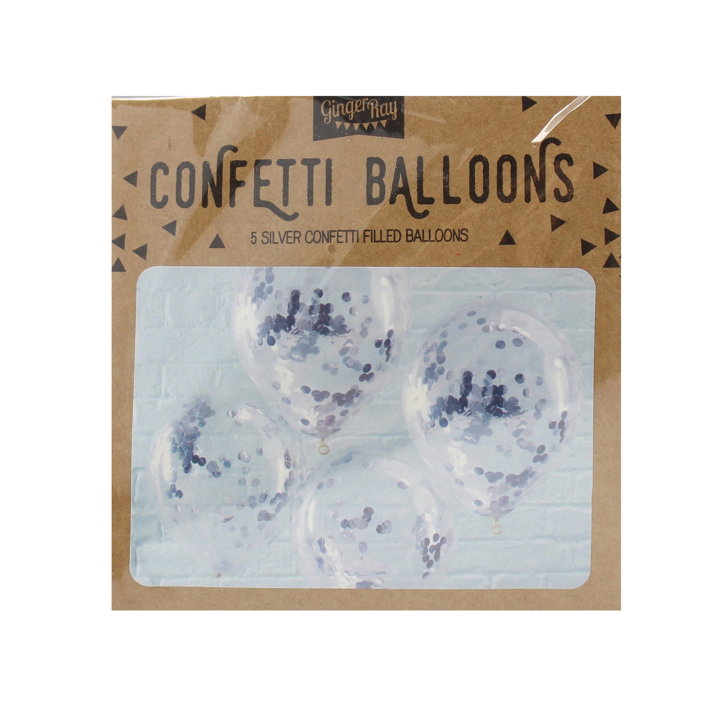 Silver Confetti Balloons