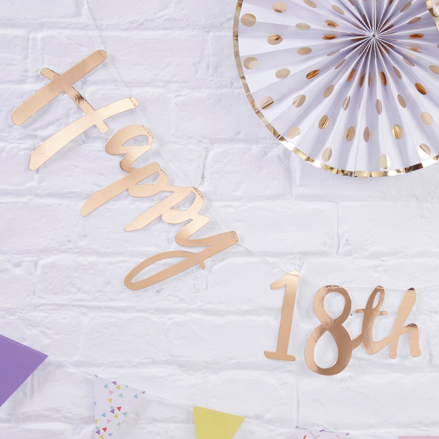 Gold Happy 18th Birthday Bunting - Pick & Mix