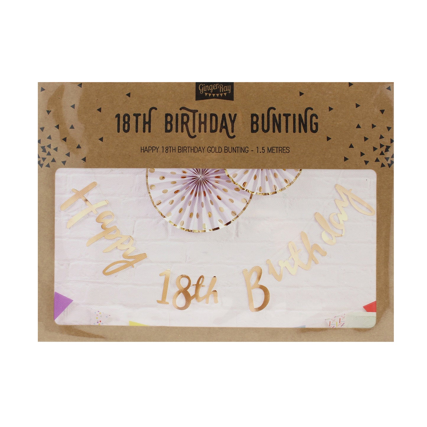 Gold Happy 18th Birthday Bunting - Pick & Mix