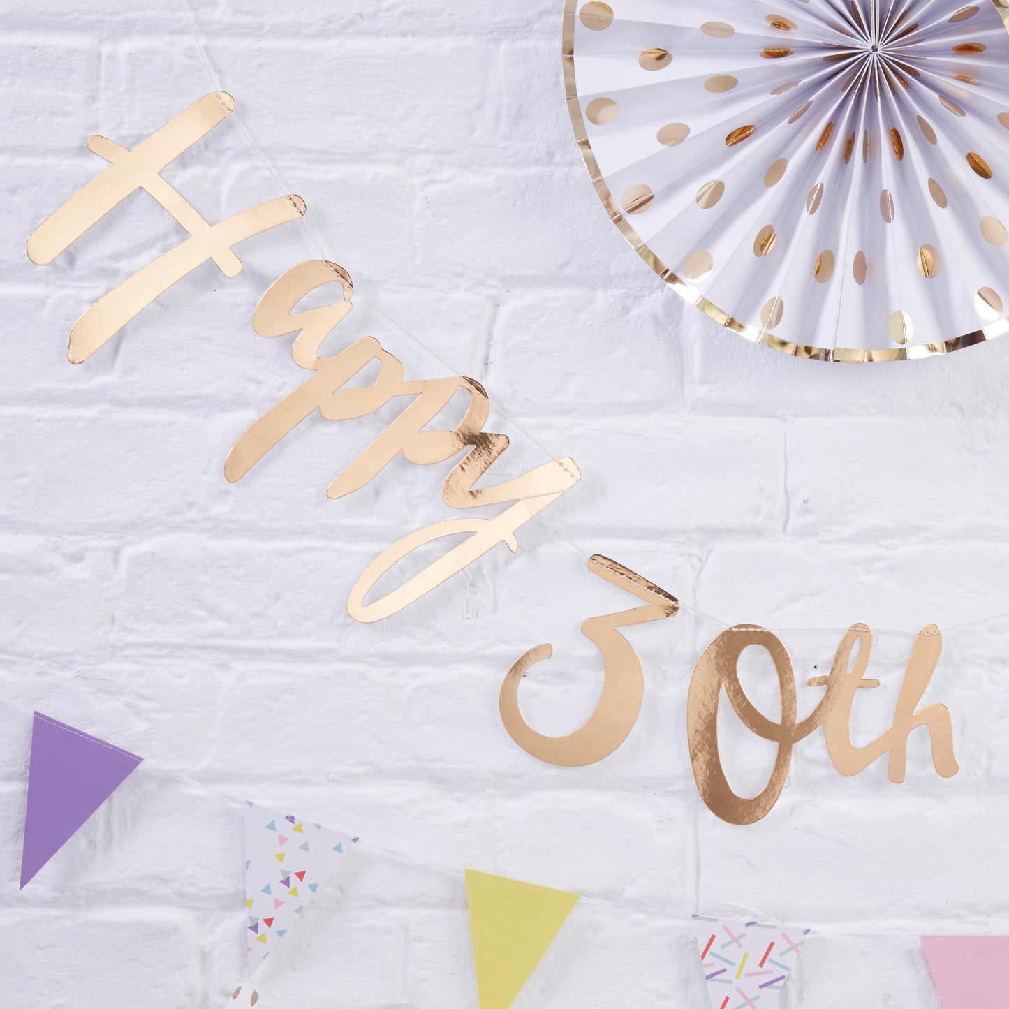 Gold Happy 30th Birthday Bunting  - Pick & Mix
