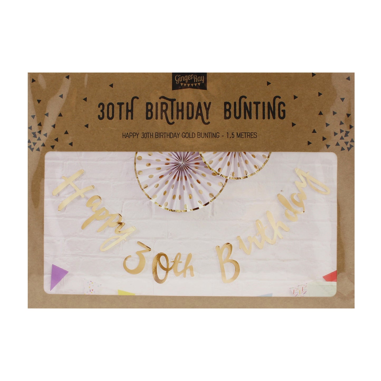 Gold Happy 30th Birthday Bunting  - Pick & Mix