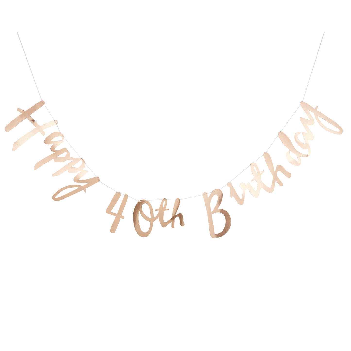 Gold Happy 40th Birthday Bunting  - Pick & Mix